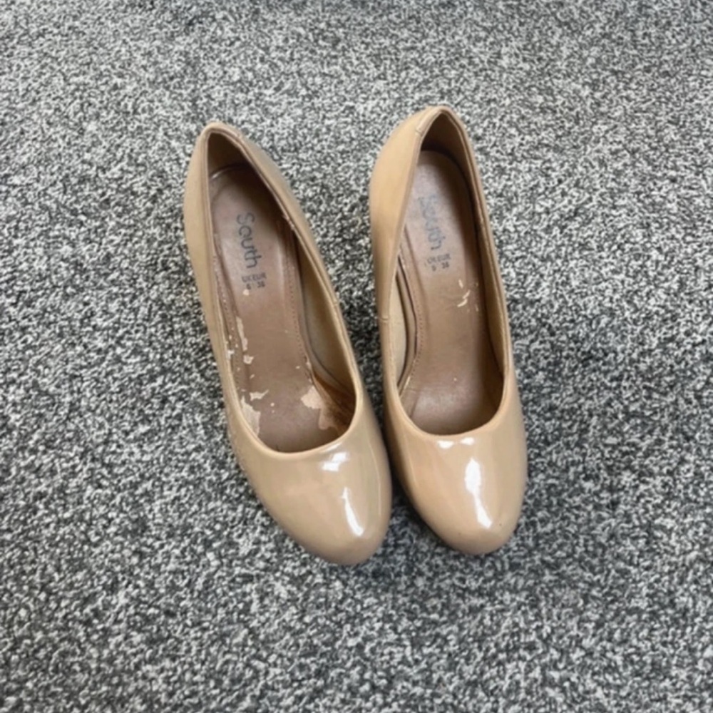 Tan Patent Leather Heels